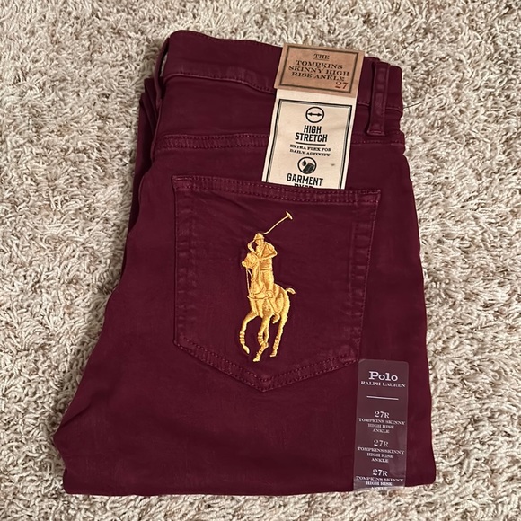Polo Ralph Lauren Denim - Polo Ralph Lauren - The Tompkins Skinny High Rise Ankle - Wine - Size 27